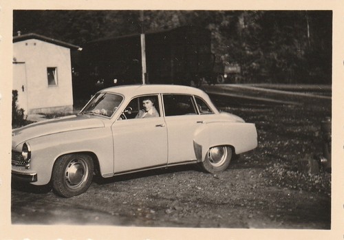 Vintage foto frau wartburg - vintage,